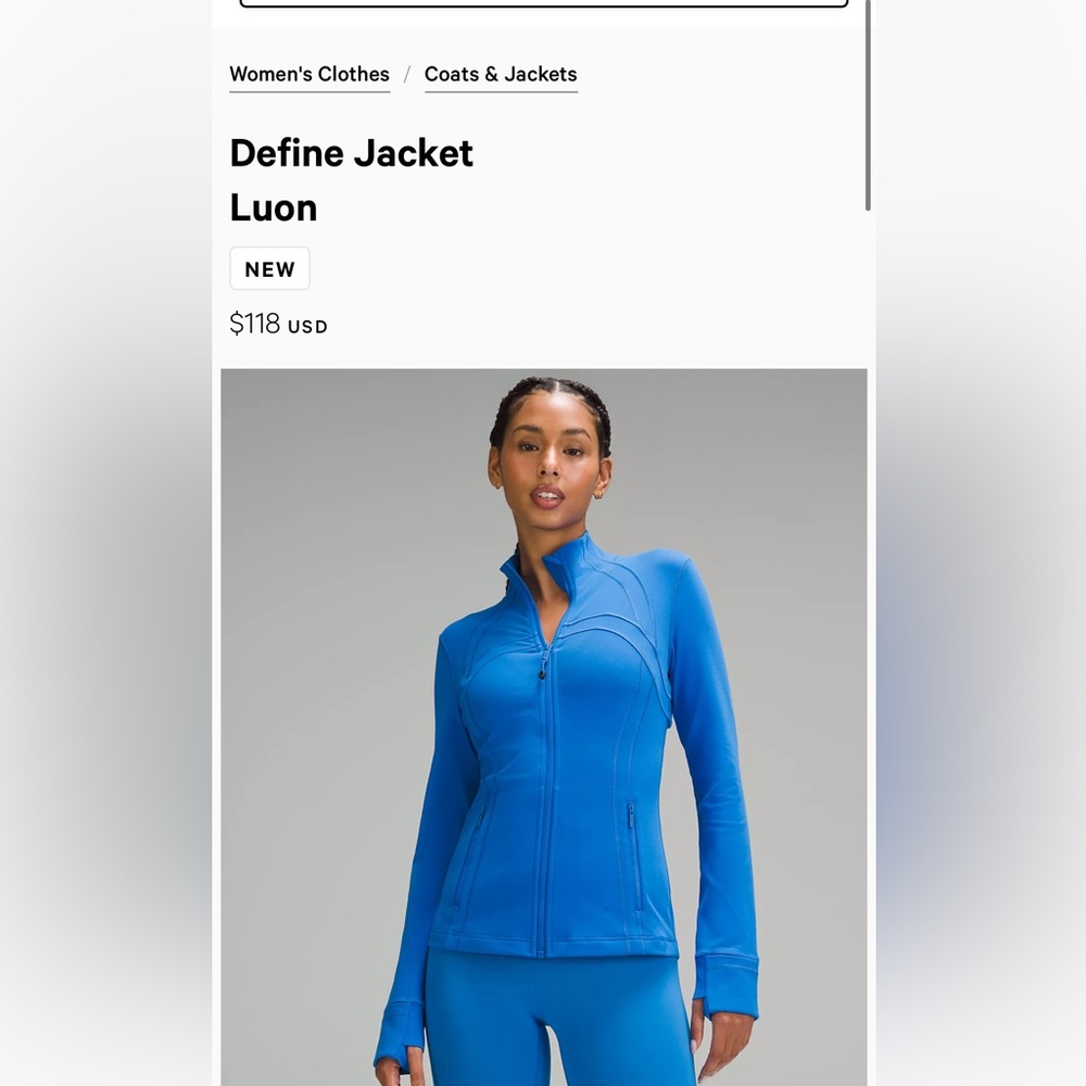 Lululemon Define jacket